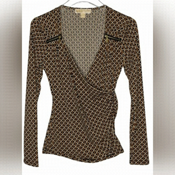 Michael Kors Abstract Pattern Blouse M - Picture 1 of 8